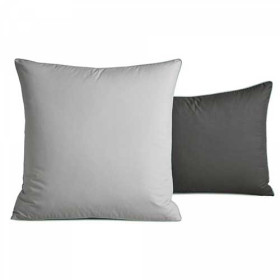 Taie d'oreiller Ange Bicolore BlanClarence®, Couleur : Anthracite, Dimension : 65 x 65 cm, par l’Homme Moderne.
