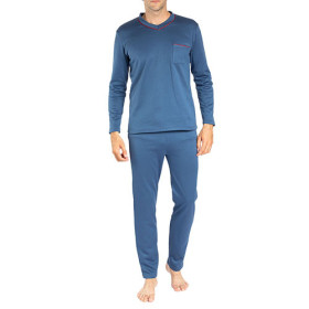 Pyjama Courtelle®, Tour de poitrine : XL (112/116), Couleur : Bleu, par l’Homme Moderne.