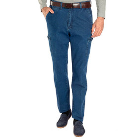 Jean battle confort, Taille : 44, Couleur : Bleu denim, par l’Homme Moderne.