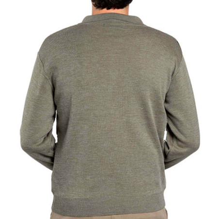 Pull jacquard zippé