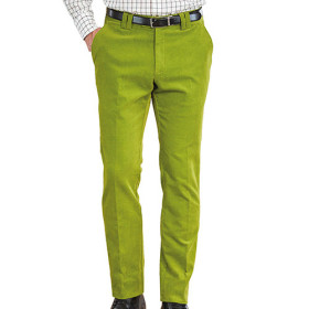 Pantalon velours milleraies, Taille : 48, Couleur : Vert, par l’Homme Moderne.