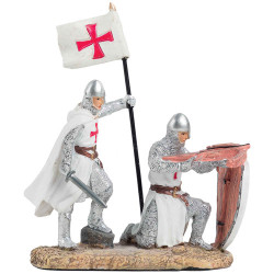 Les Templiers avec drapeau