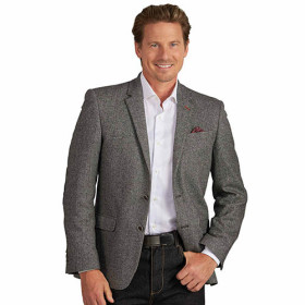 Blazer laine chevrons, Taille : 52, Couleur : Gris, par l’Homme Moderne.