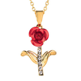 Collier rose & cristal, par l’Homme Moderne.