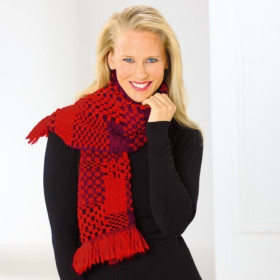 Écharpe laine jacquard, par l’Homme Moderne.