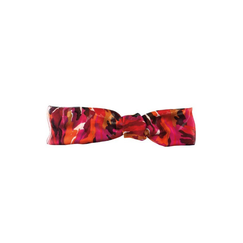 Foulard fleur de soie Rouge