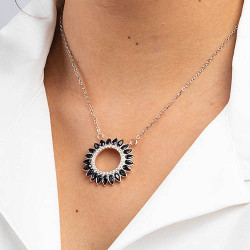 Pendentif soleil de saphirs