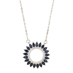 Pendentif soleil de saphirs