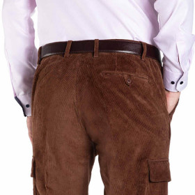 Pantalon cargo velours