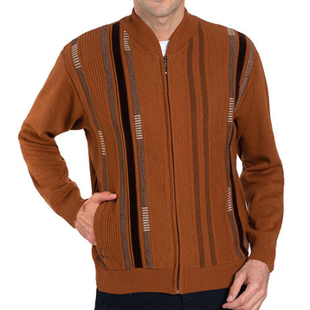 Gilet jacquard zippé