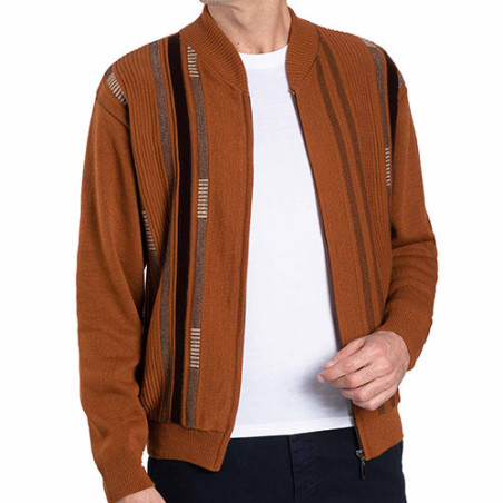 Gilet jacquard zippé