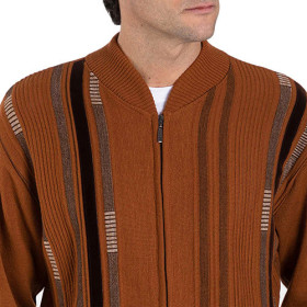 Gilet jacquard zippé