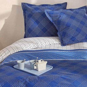 Parure de lit percale indigo (2)