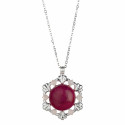 Le pendentif rubis et quartz