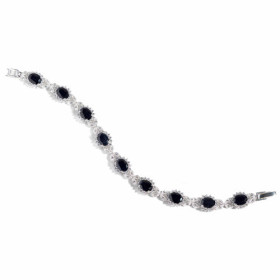 Le bracelet argent aux saphirs, par l’Homme Moderne.