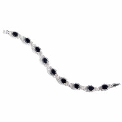 Le bracelet argent aux saphirs