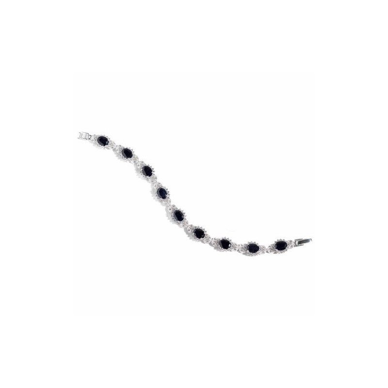 Le bracelet argent aux saphirs