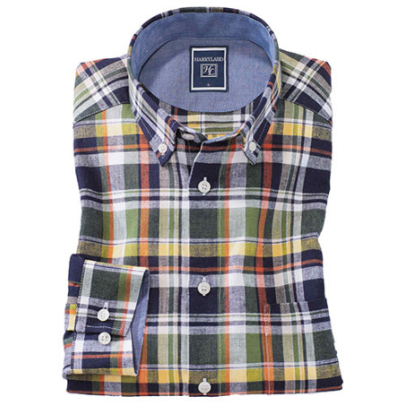 Chemise lin carreaux