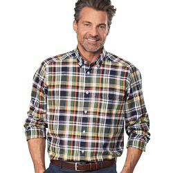 Chemise lin carreaux