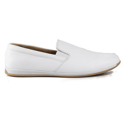 Mocassins cuir blanc