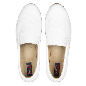 Mocassins cuir blanc