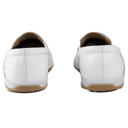 Mocassins cuir blanc