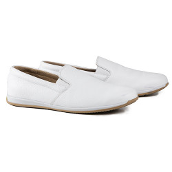Mocassins cuir blanc
