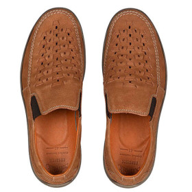 Mocassins cuir tressé confort