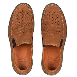 Mocassins cuir tressé confort