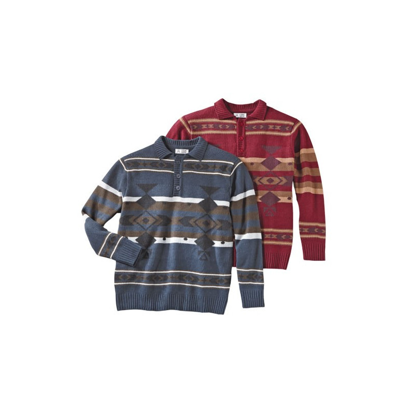Pulls-polos jacquard tradition - les 2