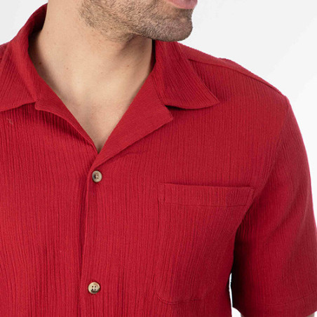 Chemisette crépon sans repassage