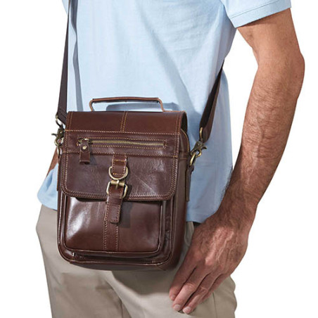 Sacoche cuir vintage