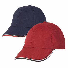 Casquettes toile Ripstop - les 2, Tour de tête : 57, Couleur : Marine/Rouge, par l’Homme Moderne.