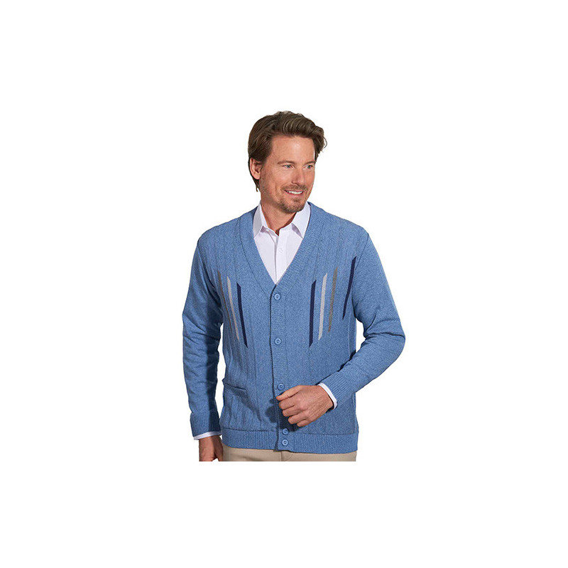 Gilet jacquard amincissant