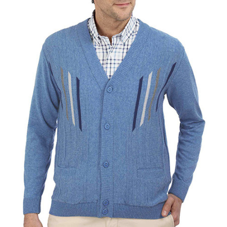 Gilet jacquard amincissant