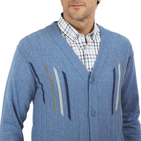 Gilet jacquard amincissant