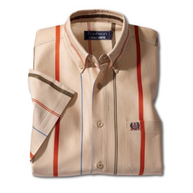 Chemisette Fil d’Écosse Beige, Encolure : M (39/40), Couleur : Beige, par l’Homme Moderne.