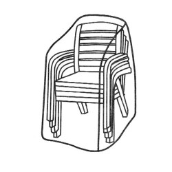 Housse de protection pour 4 fauteuils empilés