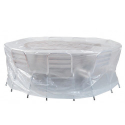 Housse de protection pour table ronde et 4 fauteuils