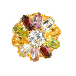 Le pendentif rosace de pierres fines