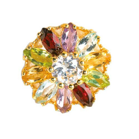 Le pendentif rosace de pierres fines