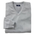 Pull Coton & Soie Gris