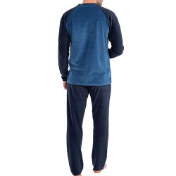 Pyjama velours bicolore