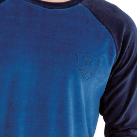 Pyjama velours bicolore