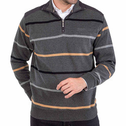 Sweat maille col zippé