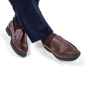 Mocassins cuir grainé