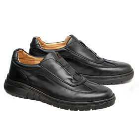 Sporting cuir 5 zones, Pointure : 40, Couleur : Noir, par l’Homme Moderne.