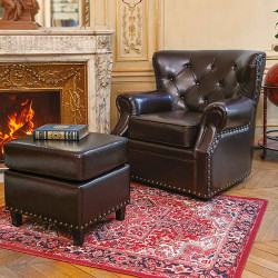 Fauteuil cuir "Chesterfield"