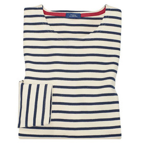 Marinière coton, Tour de poitrine : 2XL (120/124), Couleur : Écru, par l’Homme Moderne.