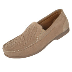 Mocassins Cuir Velours Confort